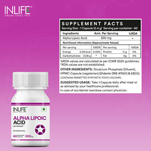 Ácido Alfa Lipoico (ALA) 300mg, Vitaminas Antioxidantes, Apoyo para Diabéticos, Certificado GMP, 60 Cápsulas Blandas, Adultos - Product Image 4