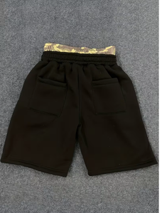 <b>Men</b> s Black <b>Bermuda</b> <b>Shorts</b> With Camouflage Waistband Elastic Closure Pockets Casual Knitted Breathable Mid Waist - Product Image 6