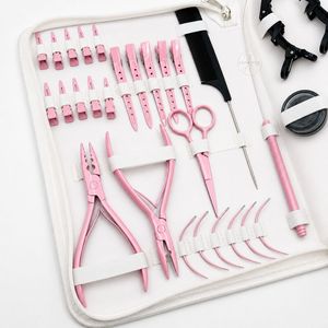 Kit d'outils pour extensions de cheveux avec pinces et ciseaux en acier inoxydable de qualité chirurgicale, étanche, pour usage commercial - Product Image 3