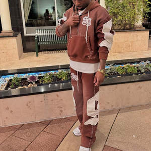 Conjunto de Chándal con Pedrería y Lavado Ácido: Sudadera con Capucha y Pantalones Acampanados, Ropa Urbana Personalizada - Product Image 5