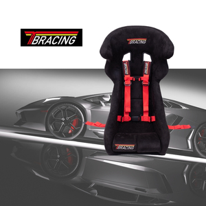 เข็มขัดนิรภัยไต้หวัน 4 จุด TBRACING TUN-402 สำหรับรถบักกี้บนถนน รถสตรีทคาร์ ได้รับการรับรองมาตรฐาน ECE R16 สายรัดบางพิเศษ  โลโก้สีตามสั่ง - Product Image 1