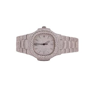 Reloj de Lujo para Mujer con Diamantes, Caja Tonneau, Correa de Acero Inoxidable, Movimiento de Cuarzo Analógico, Esfera con Números Romanos, Cierre Desplegable - Product Image 1