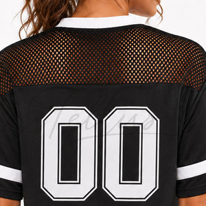 Maillot de football américain sur mesure pour femme, respirant, 100 % polyester, grande taille, maillot de sport en mesh pour femme - Product Image 6
