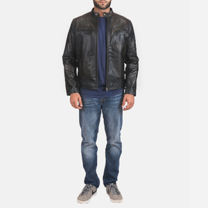 Manufactures <b>Men's</b> Winter <b>Leather</b> <b>Jacket</b> Custom Logo Best Selling Slim Fit Custom Design Fashionable <b>Men</b> <b>Leather</b> <b>Jackets</b> - Product Image 2