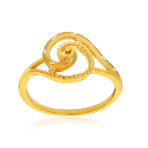 Luxury Gold Plated Spiral Swirl <b>Statement</b> <b>Ring</b> for Women Elegant Minimalist Contemporary Fashion Jewelry - Product Image 1
