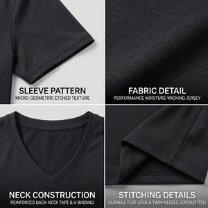 Camiseta de Cuello en V para Mujer con Logotipo Personalizado, Camiseta Lisa de Algodón, Manga Corta, Corte Ajustado, Tops Deportivos Femeninos, Fabricante - Product Image 6