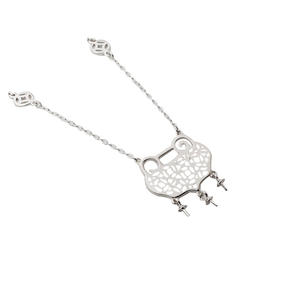 Ensemble de bijoux en argent S925 à faire soi-même, avec perles multiples, fermoir de sécurité, collier avec verrouillage enfant, composants de bijoux vides - Product Image 5