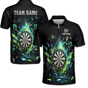 เสื้อทีมดาร์ทสั่งทำพิเศษสำหรับการพิมพ์ลายแบบ Sublimation Transfer บนผ้าโพลีเอสเตอร์ แห้งเร็ว ระบายอากาศได้ดี ลาย 3 มิติ เสื้อเจอร์ซีย์ Unisex พร้อมพิมพ์โลโก้ - Product Image 2