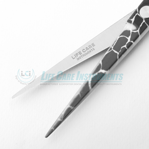 กรรไกรตัดผมมืออาชีพ สแตนเลส สีดำ ขาว ดำ-ขาว ลายทอง สำหรับร้านเสริมสวย ใช้งานได้คมกริบ - Product Image 5