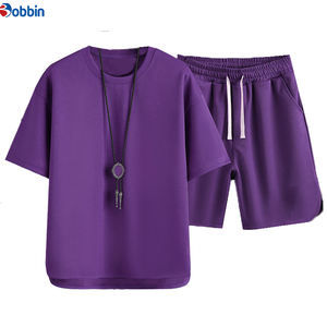 Collection d'été : Ensemble de jogging court personnalisé avec logo pour hommes grandes tailles – Confortable et respirant, ensemble de shorts unisexe en coton - Product Image 4