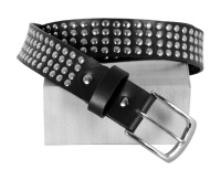 Ceinture en cuir véritable gaufré croco personnalisée avec clous, boucle sur mesure, marque privée, OEM, vente en gros, style punk urbain