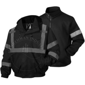 Bomber <b>Jackets</b> Zip Out Fleece Liner <b>Reflective</b> Safety Coats for <b>Men</b> Safety Clothing Personal Security Construction High - Product Image 1