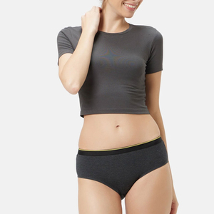 Ropa Interior de Bikini Sólida para Mujer, Personalizada OEM/ODM, Suave, Cómoda, Sin Costuras, Tejida, para Uso Diario y al Aire Libre - Product Image 2