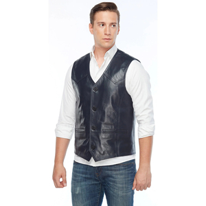 Chaleco de Cuero de Invierno Transpirable de Alta Calidad Hecho a Medida para Hombre, Corte Ajustado, Ropa Exterior, Servicio OEM, Hecho en Pakistán - Product Image 2