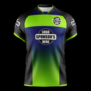 Camiseta de Fútbol Sublimada Personalizada, Camiseta de Fútbol de Manga Corta para Hombre, Camiseta de Rugby Deportiva Ajustada OEM, Uniforme Deportivo - Product Image 1