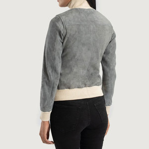 Chaqueta de Cuero de Gamuza para Mujer, Cuello Alto, Transpirable y Ligera, para Uso Diario y Casual - Product Image 6