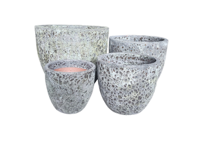 Lot de 4 pots en céramique émaillée les plus vendus au design classique pour la décoration de jardin à la maison, jardinières en poterie pour la maison et la pépinière - Product Image 1