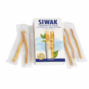 Fresh Herbal Miswak Oral Care Stick Pack of Five Natural Teeth Cleaning Sticks with Five Holders for <b>Gum</b> Care - Product Image 2