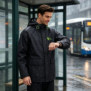 Ensemble imperméable veste et pantalon anti-pluie forte pour la randonnée, la pêche, le cyclisme, les sports de plein air, ensemble deux pièces - Product Image 6
