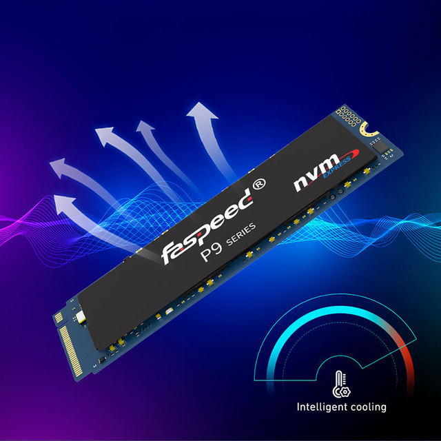 Faspeed High-quality M.2 PCIe4.0 NVMe 2.0 SSD 512GB Faspeed P9 3500MB/s Write Durable OEM/ODM Supported