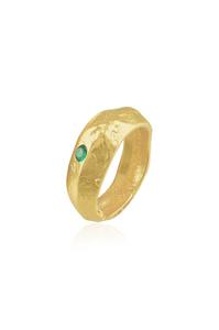 Bague en alliage plaqué or de qualité supérieure avec pierres pour femme, idéale pour les mariages, les fêtes et les occasions spéciales, disponible à la vente - Product Image 4