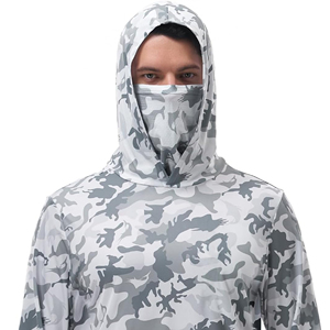 Meilleure Vente Chemise de Pêche Unisexe à Manches Longues Imprimée avec Masque Séchage Rapide Imperméable Respirante UPF 50 100% Polyester Personnalisable - Product Image 5