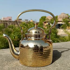 High End Matte Copper Water Boiler <b>Kettle</b> with Durable Handle Handmade for Stove Top <b>Tea</b> Brewing and Home Kitchen Styling - Product Image 6
