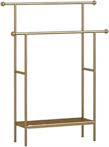 Toallero Doble de Acero Inoxidable Dorado de Lujo, Soporte Independiente, Organizador de Baño, Diseño Moderno y Minimalista Premium - Product Image 4