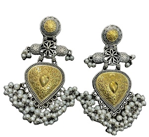 Pendientes de tuerca de gota de agua de aleación chapada en plata alemana de estudio de moda OM al por mayor Ghungroo colgante ligero multifunción para - Product Image 2