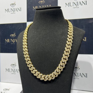 Cadena de Diamantes Cultivados en Laboratorio con Certificación IGI de Lujo, Chapada en Oro, Pasa el Test de Diamantes, Collares de Diamantes Personalizados, Estilo Hip Hop 925 - Product Image 4