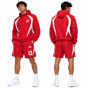 Chaqueta Deportiva Casual Unisex Estilo Y2K, Sudadera con Capucha Impermeable y Pantalones Cortos, Proveedor de Chaquetas para Hombre - Product Image 2