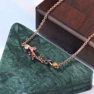 Collier en Moissanite et Saphir, Pendentif en Or Rose, Bijoux de Luxe pour Femmes, Fabrication OEM ODM, Vente en Gros - Product Image 2