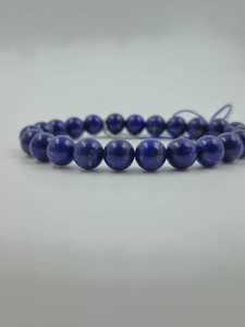 Mayrabygungun Natural Stone <b>Beaded</b> <b>Bracelet</b> Unisex Classic Lapis Lazuli Round Ball Shape Jewelry Gift Fashion Accessory - Product Image 3