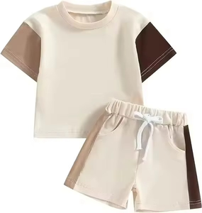 Vêtements pour enfants unisexes personnalisables en gros, t-shirt et pantalon décontractés pour garçons et filles, ensembles de vêtements en 2 pièces - Product Image 4