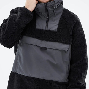 Vestes de sport à capuche en tissu softshell polyester personnalisé, respirantes, avec poche zippée, légères, imperméables, service OEM, unisexe, grandes tailles - Product Image 2