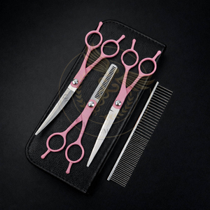 Ensemble de ciseaux professionnels pour le toilettage des animaux |   Acier inoxydable |   Conception ergonomique avec peigne - Product Image 4