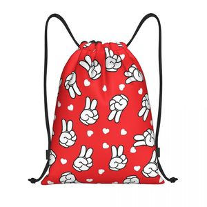 Custom Minnie <b>Drawstring</b> <b>Backpack</b> Unisex Gym Sports Anime Beach Theme Polyester Large Capacity Waterproof - Product Image 4
