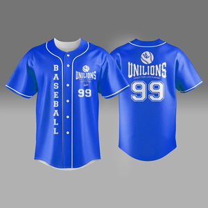 Camiseta de Béisbol con Diseño Personalizado, Uniforme Deportivo con Botones para Equipos y Aficionados, Tela Resistente, Venta al Por Mayor de Fábrica - Product Image 1
