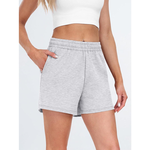 Shorts Deportivos de Felpa para Mujer, Estilo Retro, Lavados y Desgastados, Ecológicos, Sostenibles, Ropa Deportiva para Mujer - Product Image 3
