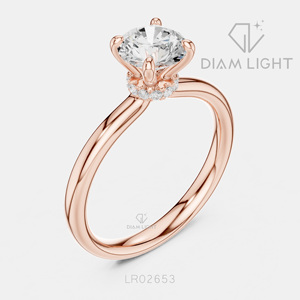 Bague de mariage ronde 0,95 carat, bijoux fins, certifiée IGI, or blanc 14 carats, diamant de laboratoire, bague de fiançailles et d'anniversaire - Product Image 6