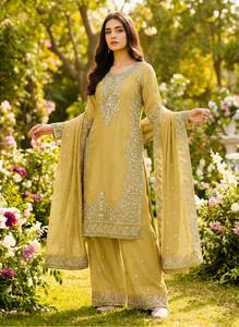 Most Selling Ladies <b>Kurti</b> Palazzo With Matching Dupatta Trendy Traditional Wear Set <b>For</b> <b>Women</b> And Girls Available <b>For</b> Sale - Product Image 2