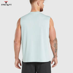 Camiseta sin mangas de poliéster para hombre con logo personalizado, estilo deportivo de verano, transpirable, de secado rápido, antipilling, diseño holgado - Product Image 4