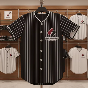 Premium Custom <b>Baseball</b> Jersey Men Women Breathable Lightweight Polyester Button Down Team Sports Uniform Wholesale OEM Service - Product Image 2