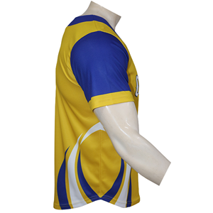 เสื้อเบสบอลแบบมืออาชีพ 2 กระดุม ผ้าโพลีเอสเตอร์ 100% ระบายอากาศได้ดีเยี่ยม ชุดเบสบอลแบบสั่งทำพิเศษ ชุดทีมแบบซับลิเมชั่น - Product Image 4