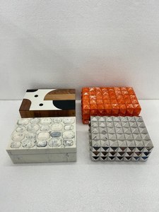 Caja de Resina Artesanal con Diseño Geométrico, Personalizable, de Alta Calidad, Decoración de Lujo para el Hogar, Regalo de Boda - Product Image 5