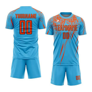 ชุดฟุตบอล Dri-FIT สำหรับผู้ชายและเยาวชน ระบายเหงื่อได้ดี น้ำหนักเบา รับสกรีนโลโก้และหมายเลขทีม ผลิตตามแบบ OEM ขายส่ง - Product Image 1