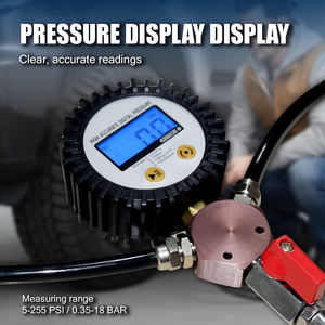 Gestion numérique des pneus, égaliseur de pression à 4 voies, affichage numérique LCD, prise en charge de plusieurs unités de pression (Psi/Bar/Kg/cm/Kpa) haute - Product Image 3