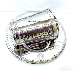 Luxury Customised Engraving Stainless Steel Kiddush <b>Cup</b> <b>Set</b> With Matching Plate best for Bat Mitzvahs Jewish Holidays shabbat - Product Image 5