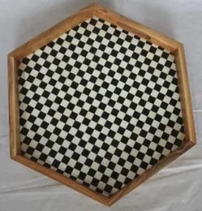 Acacia Wooden Serving <b>Tray</b> Table Decor For Breakfast Lunch <b>Dinner</b> Snacks Drinks Use & Tea Coffee Soup Serve & Salad Serving <b>Tray</b> - Product Image 2