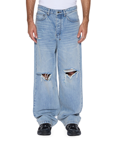 Jeans Holgados de Alta Calidad para Hombre, con Estilo Desgastado, Transpirables y Ecológicos, 100% Algodón - Product Image 1